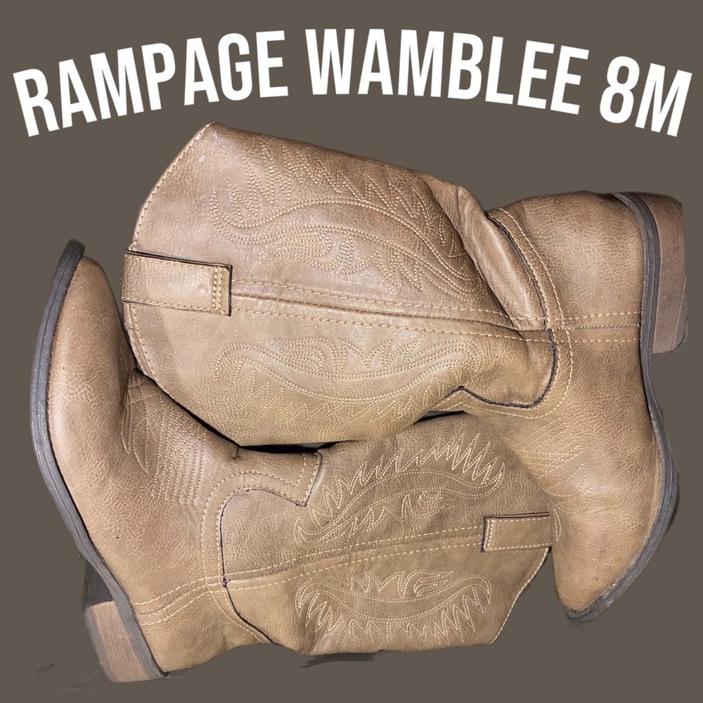 Rampage Wamblee cowboy boots 8M